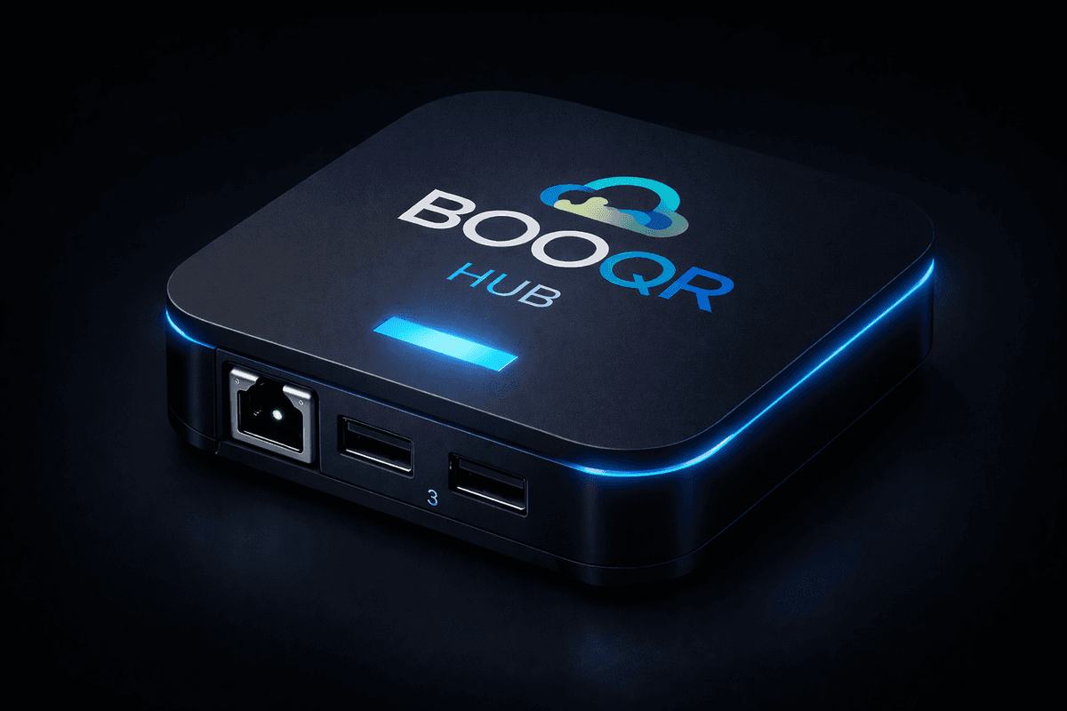 BOOQR Hub apparaat